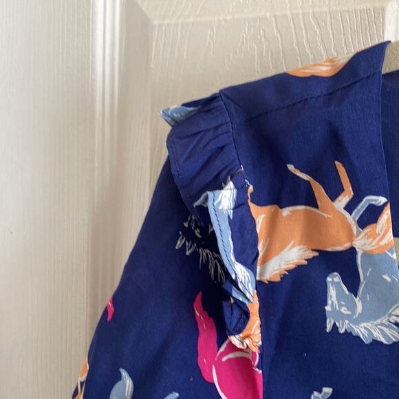 ModCloth M neon stampede dress with horse print - Picture 4 of 9